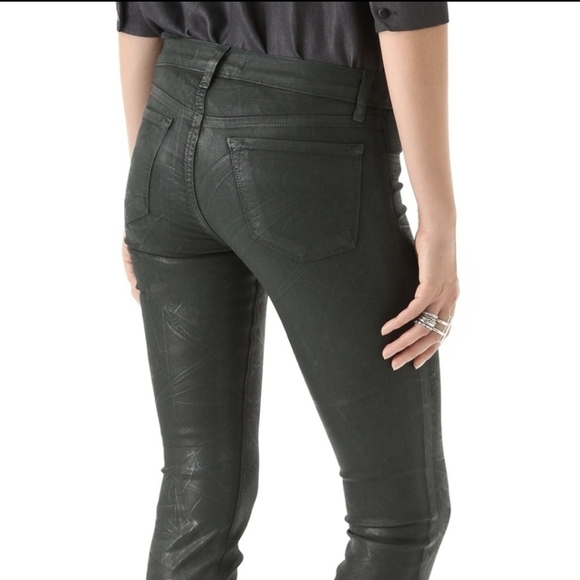 J Brand super skinny green coated jeans - Picture 3 of 15